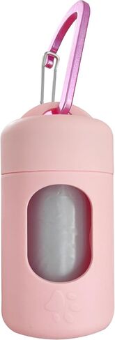 Dog Poop Bag Dispenser for Leash with Snap Clip, Skin-friendly Texture Waste Bag Holder for Dog Walks and Cats, Pets Litter Bag Container, Indoor & Outdoor Use (Black, 2 Count) in Saudi Arabia