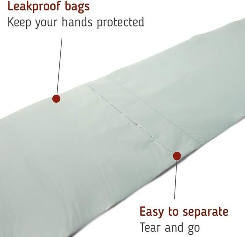 Leashboss Dog Poop Bag Dispenser Wall Mount with Container for Extra Storage, Doggy Bag Holder for Pet Waste Stations, Includes 8 Rolls (120 Bags) of Unscented Biodegradable Pet Waste Bags in Saudi Arabia