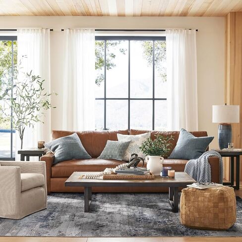 QD-Udreamy 5x7 Area Rugs - Machine Washable Rugs for Living Room, Gray Modern Area Rug with Non-Slip Backing, Stain Resistant Abstract Rug for Bedroom, Ultra-Thin Large Area Rugs for Home Decor in Kuwait