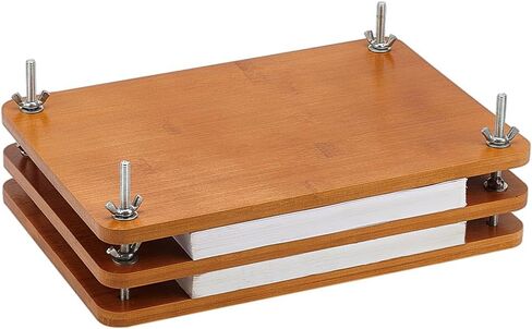 BENECREAT Wooden Book Press Bookbinding, 11.2x7.7inch Wooden Book Press Tool Portable Binding Press Machine with Iron Nut for Home, School, Office Bookbinding Supplies in Saudi Arabia