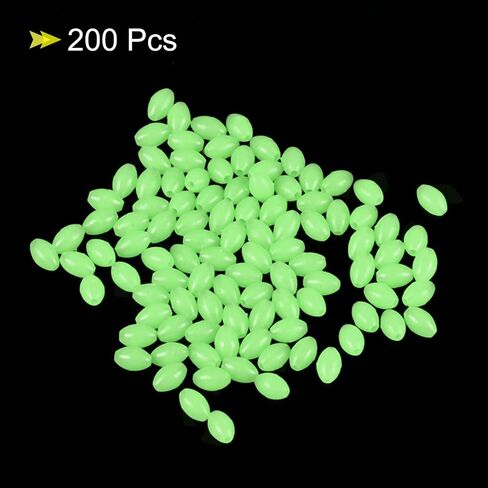 PATIKIL Luminous Fishing Bead, Soft Plastic Glow Fishing Bait Eggs Rig Bead Tackle Tool in Saudi Arabia