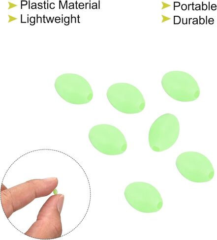 PATIKIL Luminous Fishing Bead, Soft Plastic Glow Fishing Bait Eggs Rig Bead Tackle Tool in Saudi Arabia