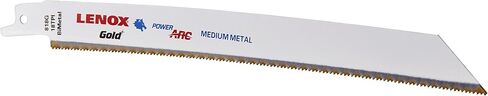 LENOX Tools 21069618GR Gold Power Arc Reciprocating Saw Blade, For Medium Metal, Sheet Metal Cutting, 6-inch, 18 TPI, 5-Pack in Saudi Arabia