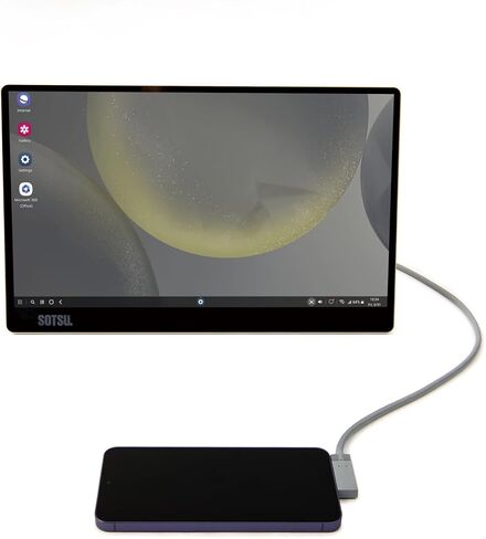 شاشة SOTSU FlipAction Go مقاس 14 بوصة المحمولة ｜FHD 1080p｜400 Nits｜99% sRGB｜CNC معدنية كاملة | خفيفة الوزن ونحيفة ｜مع مفصل محوري فريد وحقيبة واقية - مثالية للبدو الرقميين ومتعددي المهام in Kuwait