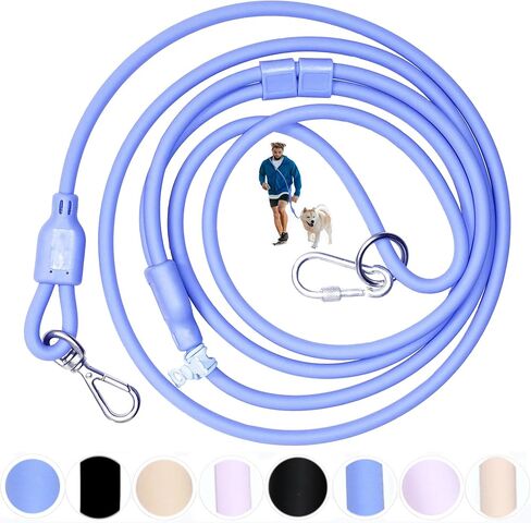 9-in-1 Hands Free Dog Leash Crossbody/Waist Black Small Dogs in Kuwait