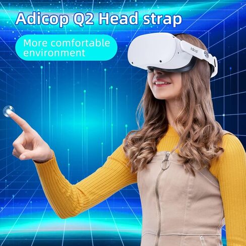 حزام الرأس متوافق مع حزام النخبة البديل القابل للتعديل لـ Oculus Quest 2 لملحقات Quest 2، الدعم المعزز والراحة في الواقع الافتراضي (2022 الأحدث A2) in Kuwait