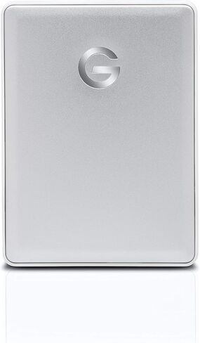 جي-تكنولوجيا محرك الاقراص الصلبة الخارجي المحمول G-DRIVE 2 تيرابايت USB 3.0، فضي - 0G06072-1 in Kuwait