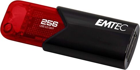 Emtec Click Easy B110 USB 3.0 (3.2) Flash Drive 256 GB External Storage - Red, Black in Saudi Arabia