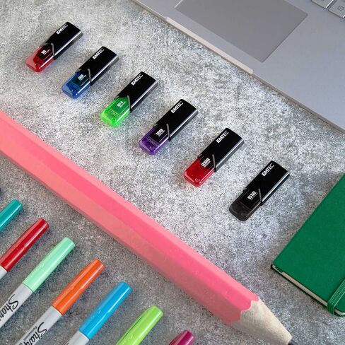 Emtec Click Easy B110 USB 3.0 (3.2) محرك أقراص فلاش 256 جيجابايت وحدة تخزين خارجية - أحمر، أسود in Kuwait