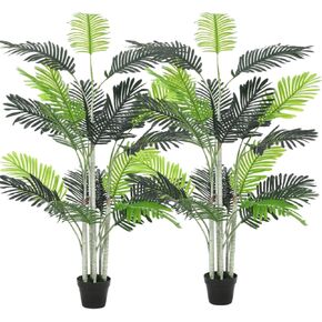 GAOMON Artificial Palm Tree, 4.7 Feet Fake Tropical Paradise Palm Plant, Potted Faux Tree Floor Plant for Indoor Outdoor Home Office Living Room Bedroom Decor