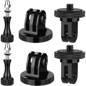 Aluminum Tripod Mount Adapter Camera Tripod Adapter 1/4"-20 Mounts with Aluminum Thumbscrew Compatible with Gopro Action Cameras Insta360 GoPro Hero 8/9/10/11/12 and Other Standard 1/4 Accessories