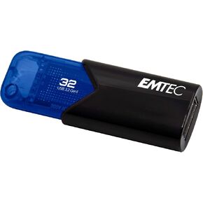 Emtec Click Easy B110 USB 3.0 (3.2) محرك أقراص فلاش 256 جيجابايت وحدة تخزين خارجية - أحمر، أسود in Kuwait