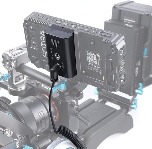 Power Adapter NP-F Dummy Battery DC Coupler for Sony NP-F550 F570 F750 F770 NP-F960 NP-F970 with DC Input and DC Output to Power Camera Monitor Video LED Light (with DC to DC Coiled Cable) in Saudi Arabia