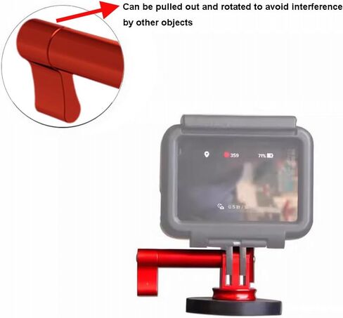 M5*57mm Thumb Screw,2Pcs Long Aluminum Alloy ThumbScrews for Gopro Hero 12/11/10/9/8/7 Sports Camera Mount Clamps Accessories (Red) in Kuwait