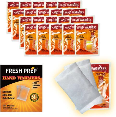 Disposable Hand Warmers Heating Pads, Long Lasting Safe Odorless Natural Air Activated Heat Packs Hand Warmer - Up to 8 Hours of Heat - 10/20/30/40 Packs in Kuwait