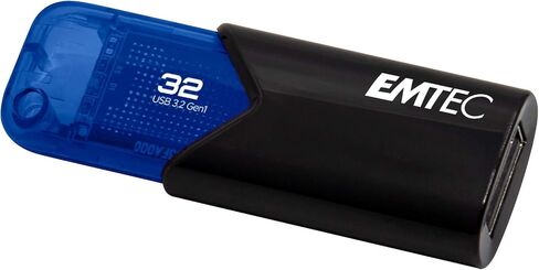 Emtec Click Easy B110 USB 3.0 (3.2) محرك أقراص فلاش 256 جيجابايت وحدة تخزين خارجية - أحمر، أسود in Kuwait