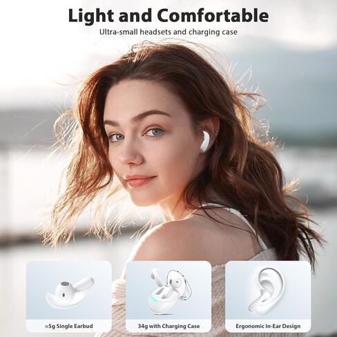 سماعات أذن لاسلكية بلوتوث 5.3 من COOYA لهواتف Samsung S24 Ultra S23 S22 A14 A54 HiFi سماعات ستيريو مزدوجة ميكروفون + 13 مم برامج تشغيل ديناميكية داخل الأذن لهاتف iPhone 15 Pro Max 14 13 Pixel 8 7a OnePlus in Kuwait