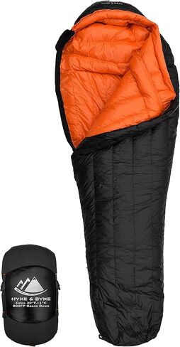 Hyke & Byke Eolus 30 F Hiking & Backpacking Sleeping Bag - 3 Season, 800FP Goose Down Sleeping Bag - Ultralight - Blue/Lime Green - 87in - Long in Kuwait