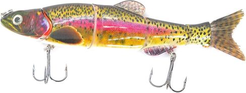 REAL FISH 6.5" The Intruder Multi Jointed Swimbait Bass Fishing Lure Bait Hard Slow Fast Sinking Life Like Gizzard Shad Minnow Bluegill Floating Slow Sinking (1) in Saudi Arabia