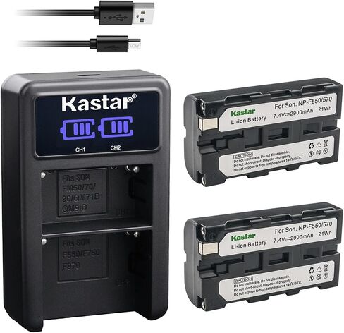 Kastar NP-F570 LED2 USB Battery Charger Compatible with CCD-TRV41 CCD-TRV43 CCD-TRV45 CCD-TRV46 CCD-TRV47 CCD-TRV48 CCD-TRV49 CCD-TRV51 CCD-TRV510 CCD-TRV517 CCD-TRV54 CCD-TRV55 Camera in Saudi Arabia
