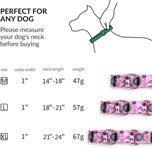 Martingale Dog Collars -Adjustable Soft Dog Collar.Colorful Flower Multicolor Cute Patterns for Puppies for Medium Large Dogs Walking Running Training (XL: for 53-62cm Neck, Butterfly) in Kuwait