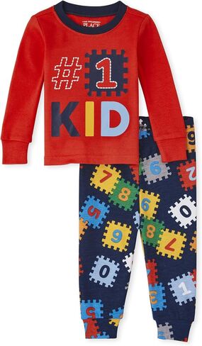 The Children's Place Unisex Baby and Toddler Long Sleeve Snug Fit Cotton 2 Piece Pajamas in Saudi Arabia