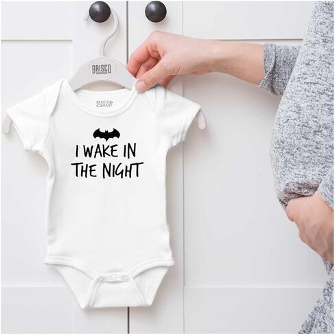 Brisco Brands I Wake in the Night Superhero Bat Baby Romper Boys or Girls in Saudi Arabia