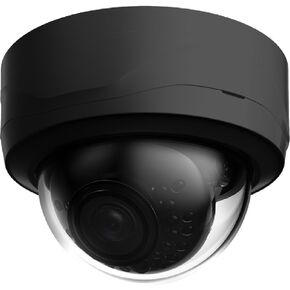 كاميرا شبكة Dahua Diamond HD IPC-HDBW2441E-S-0280B (أسود)، كشف الحركة، إضاءة IR الذكية، ترميز H.265، 12 VDC، IP67 داخلي وخارجي (أسود قبة، عدسة ثابتة 4 ميجابكسل 2.8 مم)