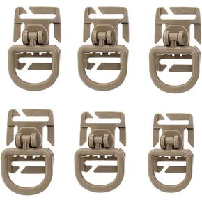 Jadedragon Multipurpose Tactical 360 Rotation D-Ring Clips/Locking Carabiner/Hydration Tube Clips/Elastic String Strap Management Tool for MOLLE Webbing Attachment Backpacks