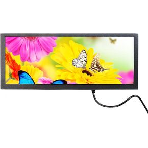 VSDISPLAY 10.3 Inch 1920x720 Portable LCD Monitor 850 Nits 10.3'' Small Stretched Bar Display with HD-MI Video Input,for DIY Game Monitoring Second Screen Panel