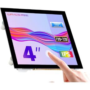 waveshare 4inch HDMI Capacitive Touch IPS LCD Display Compatible with Raspberry Pi 4B/3B+/3A+/2B/B+/A+/Zero/Zero W/WH/Zero 2W CM3+/4 720×720 Resolution Supports Jetson Nano/Windows