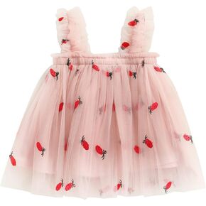 Baby Girl Tutu Dress Lace Short Puff Sleeve Floral Casual Beach Sundress Princess Dresses Summer Clothes