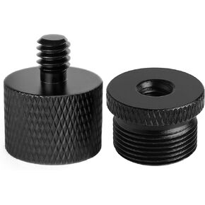 Mic Stand Adapter 5/8 Female to 1/4 Male and 1/4 Female to 5/8 Male Tripod Screw Adapter for Microphone Stand Mount Camera Tripod