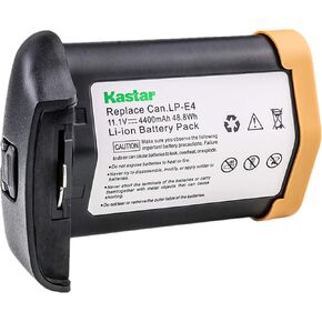 Kastar [Full Coded] LP-E4 Battery (1-Pack) 11.1V 4400mAh 48.4Wh for Canon LP-E4 LPE4 Li-ion Battery work with Canon EOS-1D C, EOS-1D Mark III, EOS-1Ds Mark III, EOS-1D Mark IV Cameras