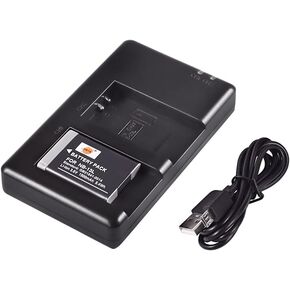DSTE Replacement for NB-13L Battery + Rapid Dual Charger + Micro USB Cable for Canon PowerShot G5X G7X G9X G7 X Mark II G9X Mark II SX620 HS SX720 HS SX730 HS Camera