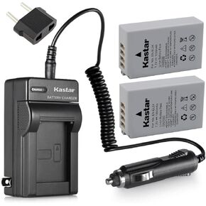[Fully Decoded] Kastar EN-EL24 Battery (2-Pack) and Charger Kit for Nikon EN-EL24 ENEL24 Rechargeable Li-ion Battery work with Nikon 1 J5 Camera