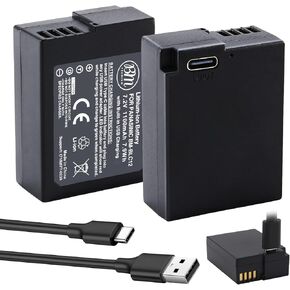 بطارية BM Premium DMW-BLC12 مع منفذ شحن USB-C مدمج لباناسونيك Lumix DC-FZ1000 II DC-G95 DMC-G85 DMC-GH2 DMC-G5 DMC-G6K DMC-G7 DMC-GX8 DMC-FZ200 DMC-FZ300 DMC -كاميرات FZ1000 DMC-FZ2500
