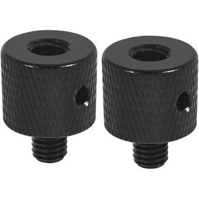 FEICHAO 2pcs Screw Adapter 1/4-20 Female to M5 M6 M8 M10 Male Screw with Reinforcement Side Hole for Tripod Camera Gimbal Accessories (1/4-20 to M6-1)