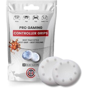 Silicone Thumb Grips for Nintendo Switch, PS2, PS3, PS4, PS5, Xbox 360 & Xbox One Controller (Black)