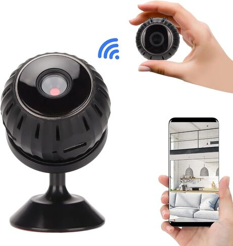 Mini Camera , Small 1080P Security Camera, Night Vision Motion Detection, Support APP Playback, with 300mAh Rechargeable Lithium Battery, for Home Office Outdoor in Saudi Arabia