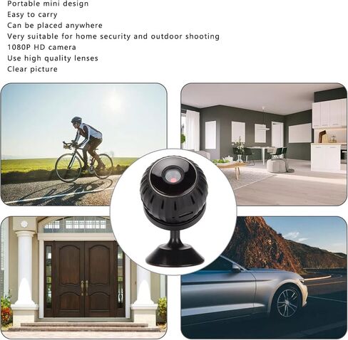 Mini Camera , Small 1080P Security Camera, Night Vision Motion Detection, Support APP Playback, with 300mAh Rechargeable Lithium Battery, for Home Office Outdoor in Saudi Arabia