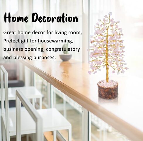 Green Aventurine Gemstone Tree of Life - Crystal Tree for Positive Energy, Feng Shui Decor - Handmade Chakra Tree, Good Luck - Money Bonsai, Healing Stones, Meditation Accessories, Spiritual Gift in Kuwait