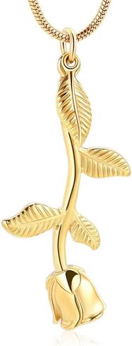 Rose Flower Cremation Jewelry Urn Necklaces for Ashes, Cremation Ash Jewelry Memorial Pendants for Human Pets Ashes in Kuwait