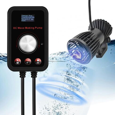 CONQUERALL 520-2600GPH 15W Wave Maker 24V DC متعدد الزوايا اتجاه موجة جيبية تقنية تدفق كبيرة لخزان الأسماك وحوض السمك في المياه العذبة والمياه المالحة in Kuwait