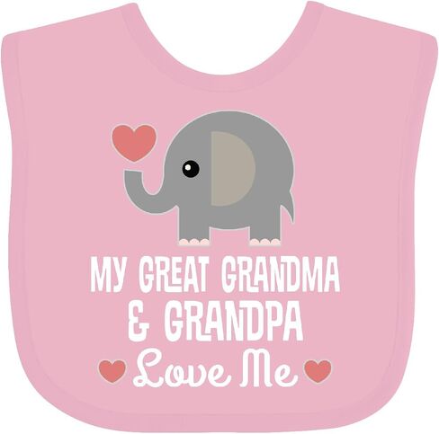 inktastic My Great Grandma and Great Grandpa Love Me Baby Bib in Saudi Arabia