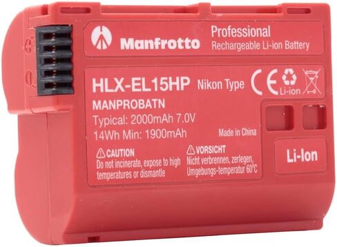 مانفروتو بطارية ليثيوم أيون احترافية قابلة للشحن، نيكون، EL15HP in Kuwait
