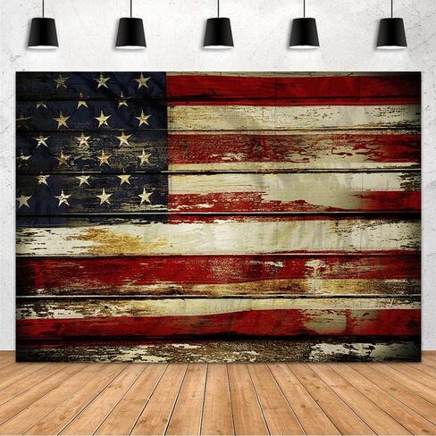 MEHOFOND 4th of July Backdrop Patriotic Backdrop for Photography Independence Day Retro USA Flag Memorial National Day Party Banner Decorations Patriotic Veterans Day Prom Background Props 8x6ft in Saudi Arabia