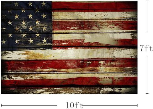 MEHOFOND 4th of July Backdrop Patriotic Backdrop for Photography Independence Day Retro USA Flag Memorial National Day Party Banner Decorations Patriotic Veterans Day Prom Background Props 8x6ft in Saudi Arabia