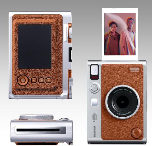 Ultimaxx Starter FUJIFILM INSTAX Mini EVO Hybrid Instant Camera Bundle (Brown): 32GB Ultra microSD Memory Card, High-Speed Memory Card Reader, Gadget Pen, Microfiber Cloth & More (8pc Bundle) in Saudi Arabia