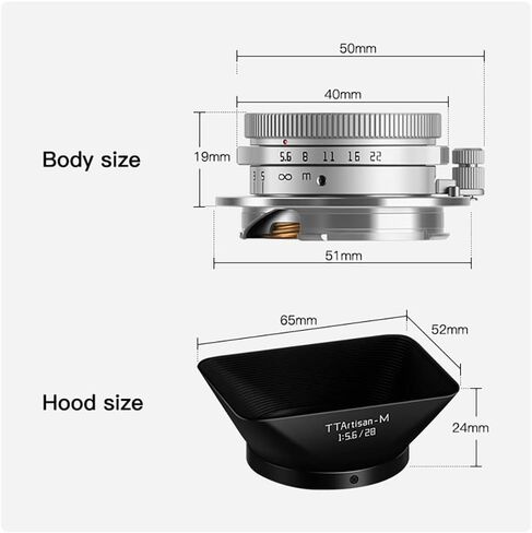 TTArtisan M28mm F5.6 إطار كامل فتحة كبيرة عدسات يدوية لكاميرات Leica M Mount M240 M3 M6 M7 M9 M9P M10 أسود نحاسي in Saudi Arabia